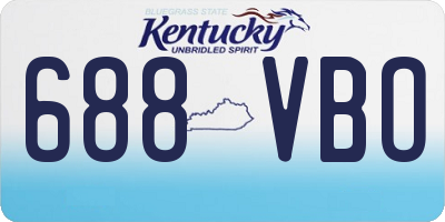 KY license plate 688VBO