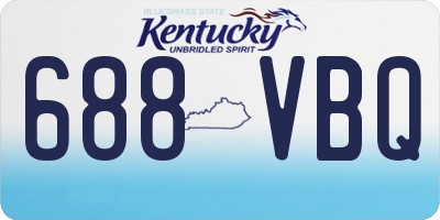 KY license plate 688VBQ