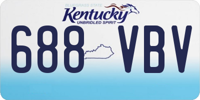 KY license plate 688VBV