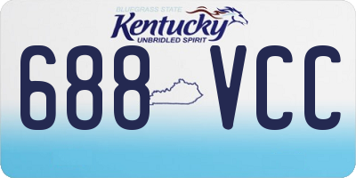 KY license plate 688VCC