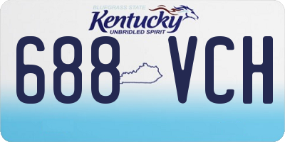 KY license plate 688VCH