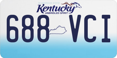 KY license plate 688VCI