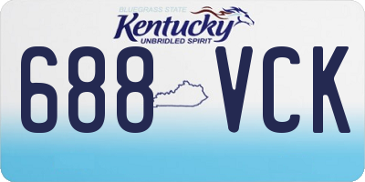 KY license plate 688VCK