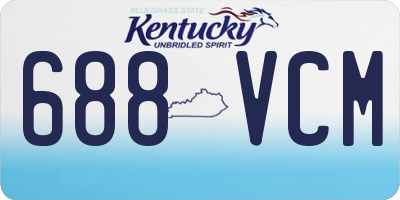 KY license plate 688VCM