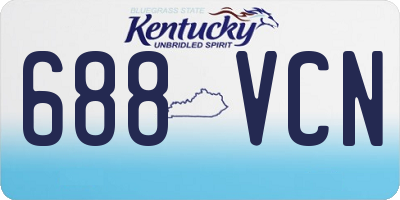 KY license plate 688VCN