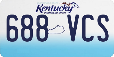 KY license plate 688VCS