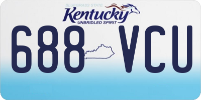 KY license plate 688VCU