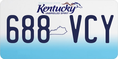 KY license plate 688VCY