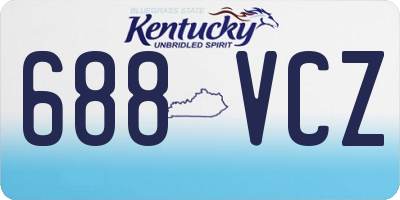 KY license plate 688VCZ
