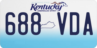 KY license plate 688VDA