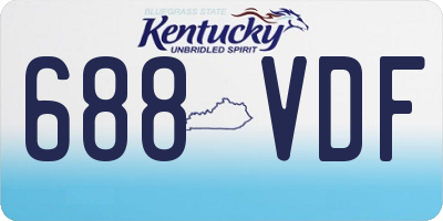 KY license plate 688VDF