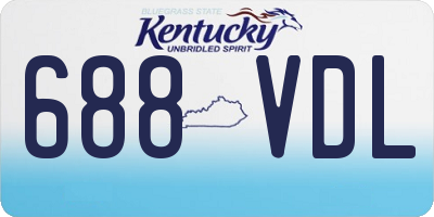 KY license plate 688VDL