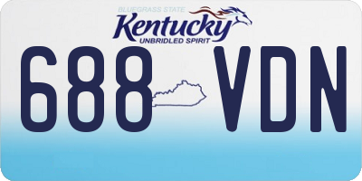 KY license plate 688VDN