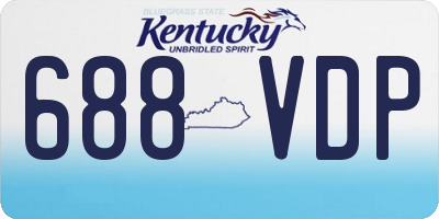 KY license plate 688VDP