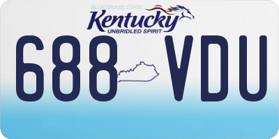 KY license plate 688VDU