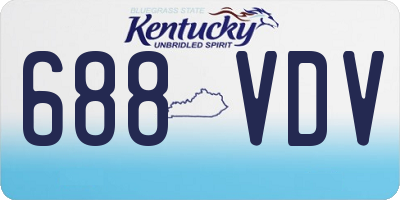 KY license plate 688VDV