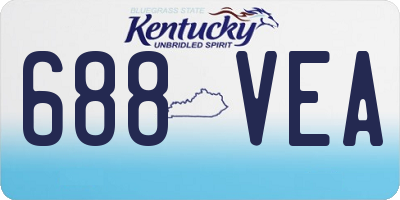 KY license plate 688VEA