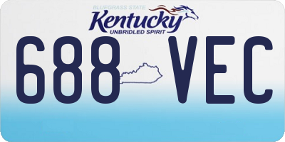 KY license plate 688VEC