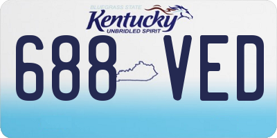 KY license plate 688VED