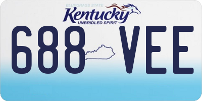 KY license plate 688VEE