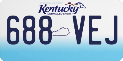 KY license plate 688VEJ