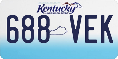 KY license plate 688VEK