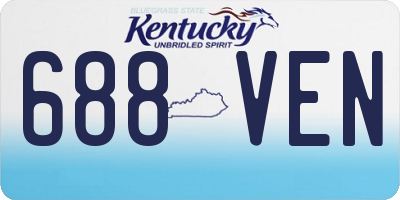KY license plate 688VEN