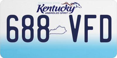 KY license plate 688VFD