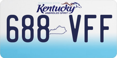 KY license plate 688VFF