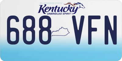 KY license plate 688VFN