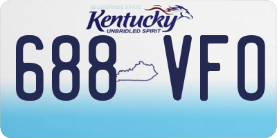 KY license plate 688VFO