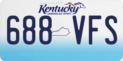 KY license plate 688VFS
