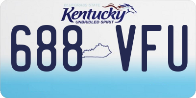 KY license plate 688VFU
