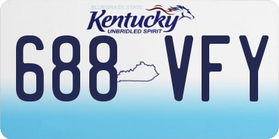 KY license plate 688VFY
