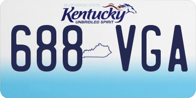 KY license plate 688VGA