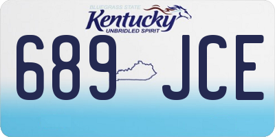 KY license plate 689JCE