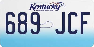 KY license plate 689JCF