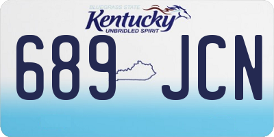 KY license plate 689JCN