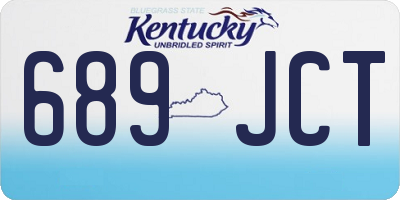 KY license plate 689JCT