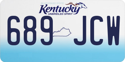 KY license plate 689JCW