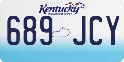 KY license plate 689JCY