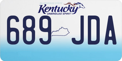 KY license plate 689JDA