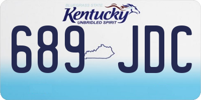 KY license plate 689JDC