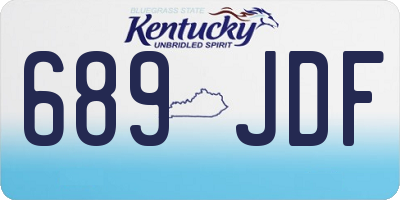 KY license plate 689JDF