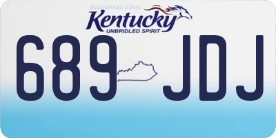 KY license plate 689JDJ