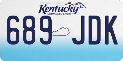 KY license plate 689JDK