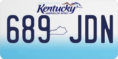 KY license plate 689JDN