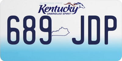 KY license plate 689JDP