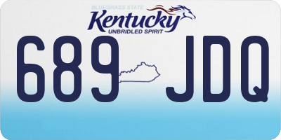 KY license plate 689JDQ