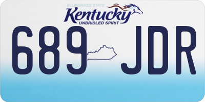 KY license plate 689JDR